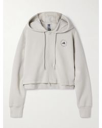 adidas By Stella McCartney - Verkürzter Hoodie Aus Jersey Aus Einer Biobaumwollmischung - Lyst