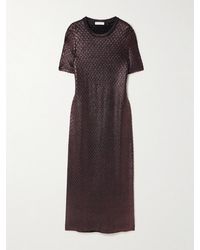 Rabanne - Metallic Jacquard-Knit Maxi Dress - Lyst