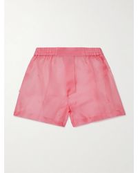 Kiki de Montparnasse - Laser-Cut Silk-Organza Shorts - Lyst