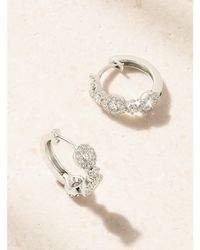 David Morris - Triolette 18-Karat Diamond Hoop Earrings - Lyst