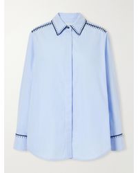 Escvdo - Arcangel Embroidered Cotton-Poplin Shirt - Lyst
