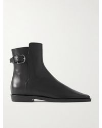 TOTEME - Net Sustain The Belted Ankle Boots Aus Leder - Lyst