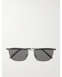 Saint Laurent - Joe D-Frame Acetate And-Tone Sunglasses - Lyst