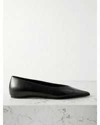 TOTEME - Net Sustain The Asymmetric Ballerina Leather Point-Toe Flats - Lyst