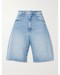 Mother - The Half Pipe Bermuda Fray Jeansshorts - Lyst