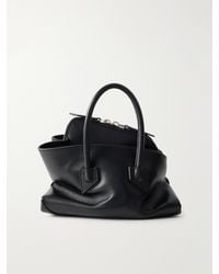 The Attico - La Passeggiata Mini Asymmetric Leather Top-Handle Bag - Lyst