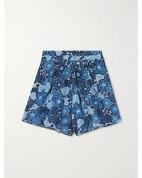 Faithfull the Brand - Net Sustain Felia Shorts Aus Leinen Mit Blumenprint Und Bindegürtel - Lyst