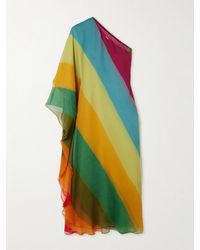 Dodo Bar Or - Omi One-Shoulder Plissé Silk-Georgette Maxi Dress - Lyst