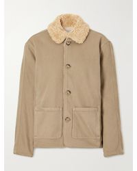 Still Here - Townes Reversible Plush And Denim Jacket - Lyst