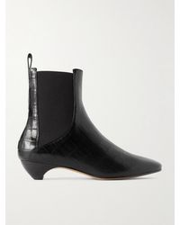 Le Monde Beryl - Allegra Chelsea Boots Aus Leder Mit Krokodileffekt - Lyst