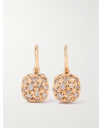 Pomellato - Nudo Petit 18-Karat Rose And Diamond Earrings - Lyst