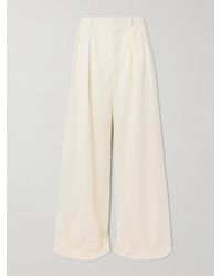 Wardrobe NYC - Pleated Wool-Twill Wide-Leg Pants - Lyst
