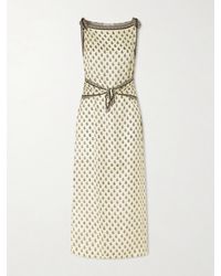 Doen - Amorette Paisley-Print Silk-Blend Twill Midi Dress - Lyst