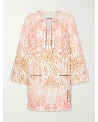 Zimmermann - Aster Shift Linen Mini Dress - Lyst