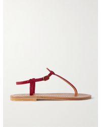 K. Jacques - Picon Lizard-Effect Leather Sandals - Lyst