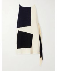 Proenza Schouler - Saskia Fringed Intarsia-Knit Blouse - Lyst