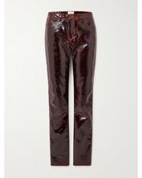 Isabel Marant - Hose Mit Schmalem Bein Aus Vinyl Aus Einer Baumwollmischung - Lyst