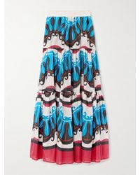 La DoubleJ - Mother Printed Cotton Maxi Skirt - Lyst