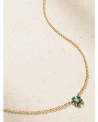 Jennifer Meyer - Mini Flower 18-Karat, Emerald And Diamond Necklace - Lyst
