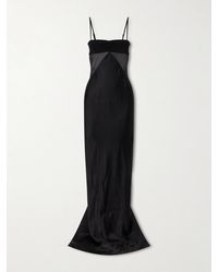 Rick Owens - Robe Longue En Satin Et En Tulle - Lyst