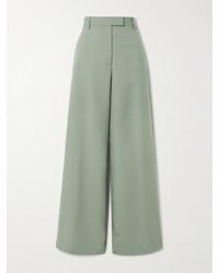 Dries Van Noten - Wide-Leg Wool And Mohair-Blend Twill Pants - Lyst