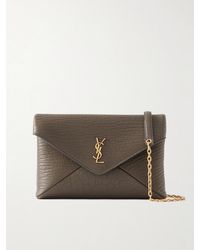 Saint Laurent - Cassandre Textured-Leather Shoulder Bag - Lyst