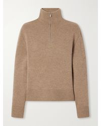 Almala - Dana Merino Wool And Cashmere-Blend Half-Zip Sweater - Lyst