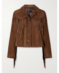 Nili Lotan - Eloi Fringe-Trimmed Suede Jacket - Lyst