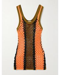 DIOTIMA - Dennis Marina Beaded Crocheted Cotton-Blend Tank - Lyst