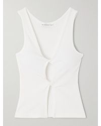 Christopher Esber - Cutout Twist-Front Ribbed-Knit Tank - Lyst