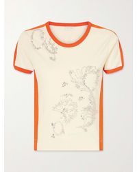 Dries Van Noten - Hental Embellished Cotton-Jersey T-Shirt - Lyst