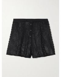 Kiki de Montparnasse - Open-Knit Silk Shorts - Lyst