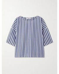 Suzie Kondi - Saria Striped Cotton-Poplin T-Shirt - Lyst