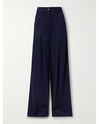 Altuzarra - Zanni Pleated Wool-Blend Wide-Leg Pants - Lyst