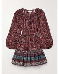 Ulla Johnson - Val Ruffled Floral-Print Cotton-Blend Voile Mini Dress - Lyst