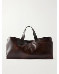 STAUD - Port Logo-Debossed Leather Tote - Lyst