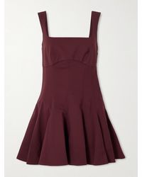 Jonathan Simkhai - Emslie Paneled Pleated Cotton-Blend Mini Dress - Lyst
