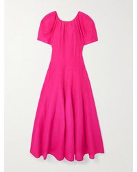 Tory Burch - Ballonärmel-Leinenkleid - Lyst
