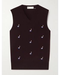 Tory Sport - Embroidered Cashmere Sweater Vest - Lyst
