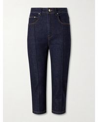 OSSOU - Russet Stretch Slim-Leg Capri Jeans - Lyst