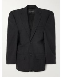 Balenciaga - Oversized-Blazer Aus Wolle Mit Nadelstreifen - Lyst