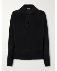 Tom Ford - Ribbed Cashmere And Silk-Blend Knitted Polo Shirt - Lyst