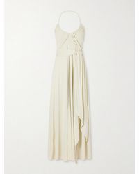 Alaïa - Halter Jersey Maxi Dress - Lyst