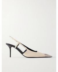 Saint Laurent - Jeanne Cassandre-Embossed Leather Slingback Pumps - Lyst