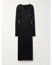 Proenza Schouler - Marlowe Embellished Metallic Knitted Midi Dress - Lyst