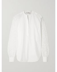 Loro Piana - Ide Cotton-Poplin And Guipure Lace Shirt - Lyst