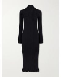 Proenza Schouler - Monet Ribbed-Knit Cotton-Blend Midi Dress - Lyst