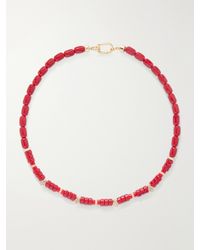 Joolz by Martha Calvo - Alba-Plated Glass Necklace - Lyst