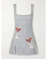 Clio Peppiatt - Manhatten Sequin-Embellished Stretch-Mesh Mini Dress - Lyst