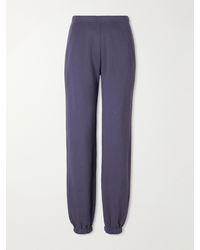 ÉTERNE - Logo-Embroidered French Cotton And Modal-Blend Terry Tapered Track Pants - Lyst